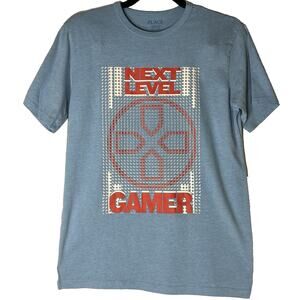 The Children's Place Light Blue Next Level Gamer Graphic T Shirt Youth XL 14